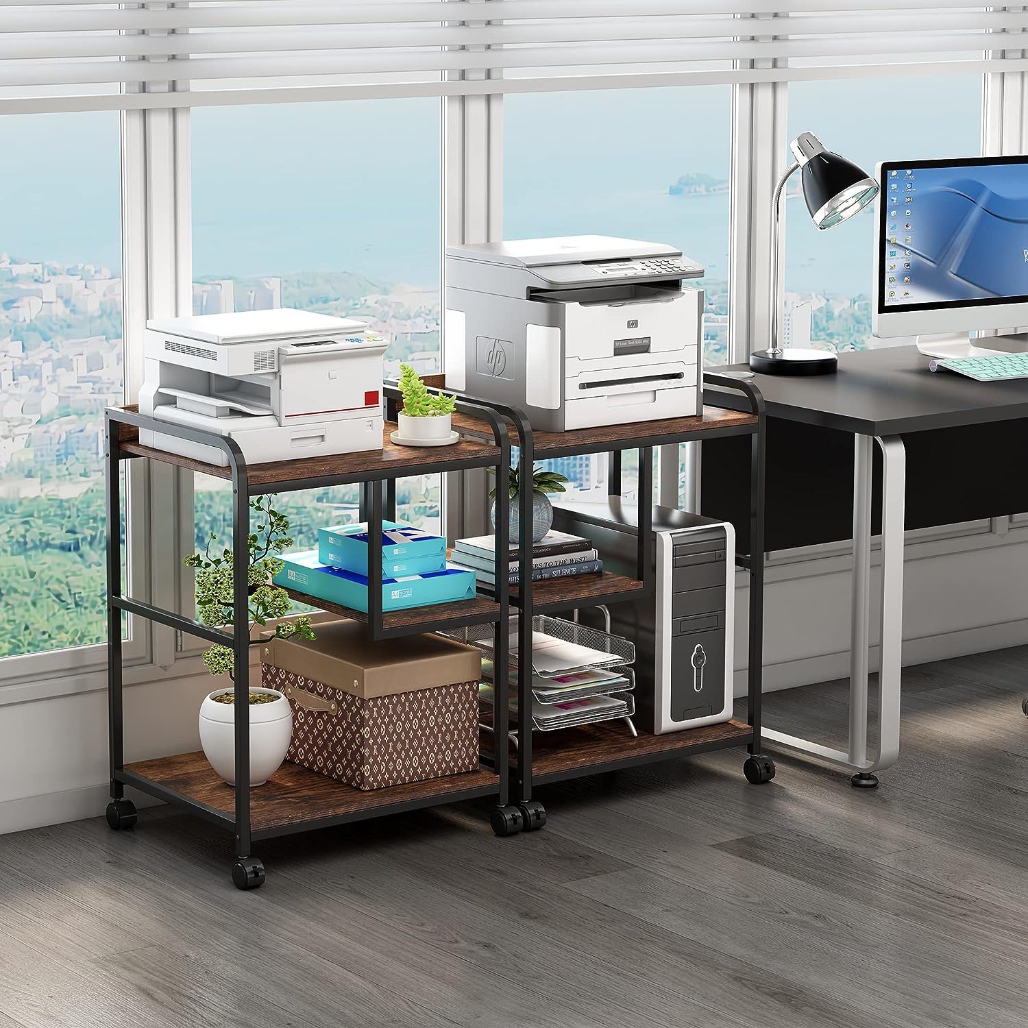 Kệ để máy in văn phòng kệ để đồ đầu giường đa năng TBH8655 bằng thép sơn tĩnh điện