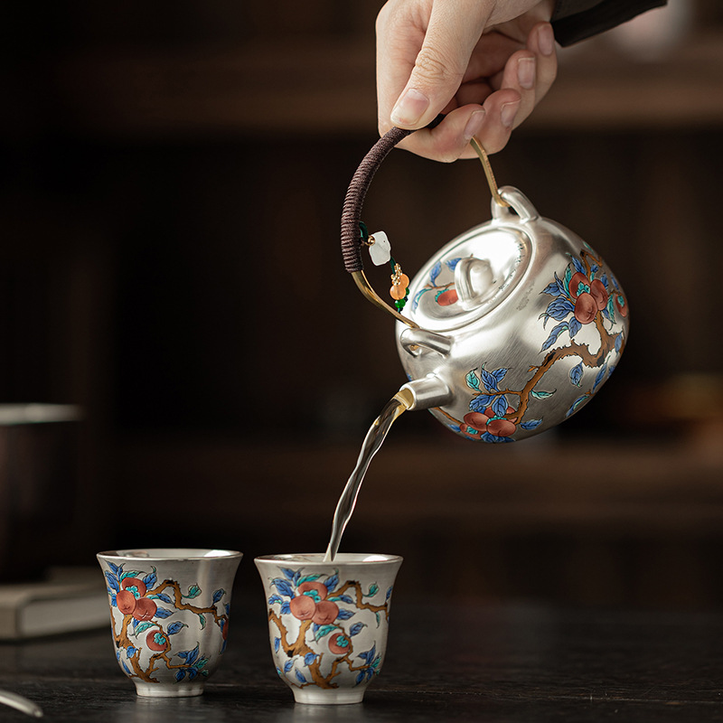 Bộ dụng cụ trà một ấm hai chén, ấm trà gốm sứ gia dụng, ấm trà, ấm trà, quà tặng