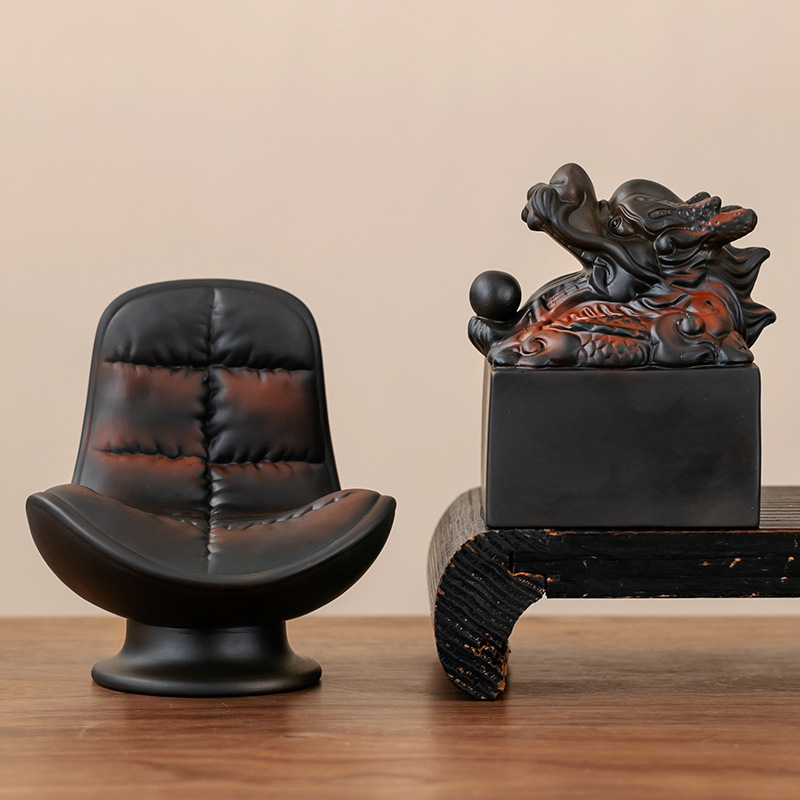 Đồ trang trí nhà bằng gốm sứ làm thủ công Panlong Yuxi trà vật nuôi gốm sứ đồ trang trí bàn trà bàn trà phụ kiện bộ trà Kung Fu