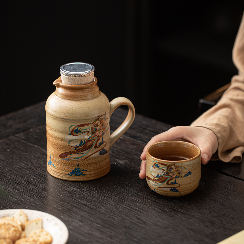 Ấm đun nhỏ Đôn Hoàng Ấm đun trà nhồi nhét gia dụng văn phòng Ấm pha trà dung tích nhỏ Phụ kiện trà Kung Fu Bình giữ nhiệt