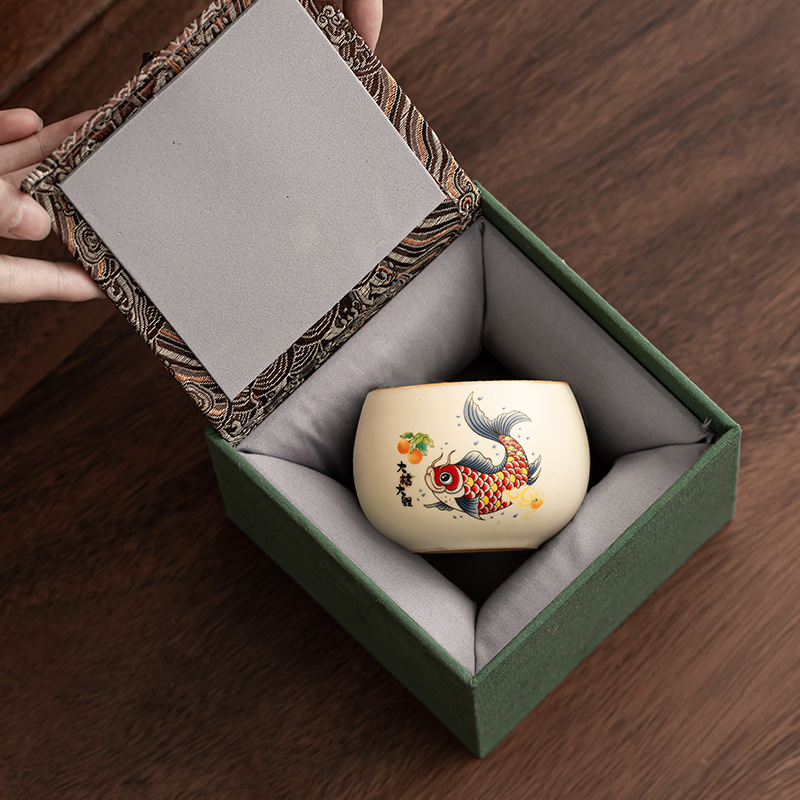 Cốc trà đơn cốc trà Kung Fu bộ trà lớn cốc chủ sở hữu hộp quà tặng tay
