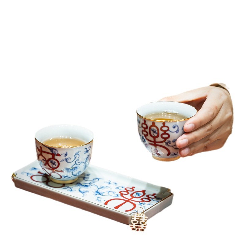Blue và Blue Joy, thay đổi tách trà, tặng quà cưới cho cặp đôi, tách trà, bộ trà đính hôn mới cưới