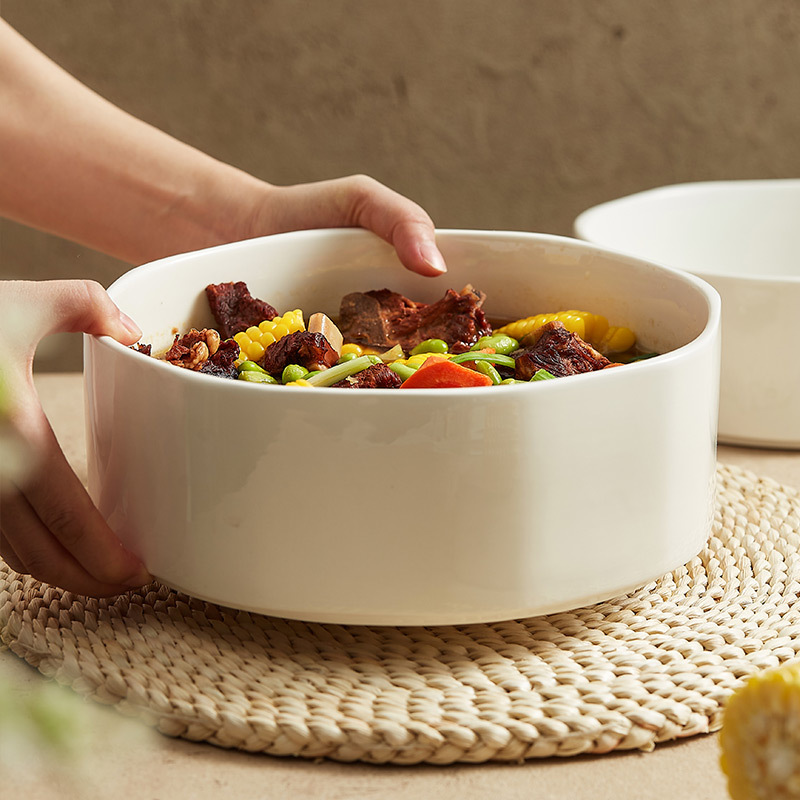 Bát gốm bát giác Bát canh siêu lớn bát canh cá bắp cải muối lớn bát Cá luộc chuyên dụng gia dụng Maoxuewang đĩa Sashimi
