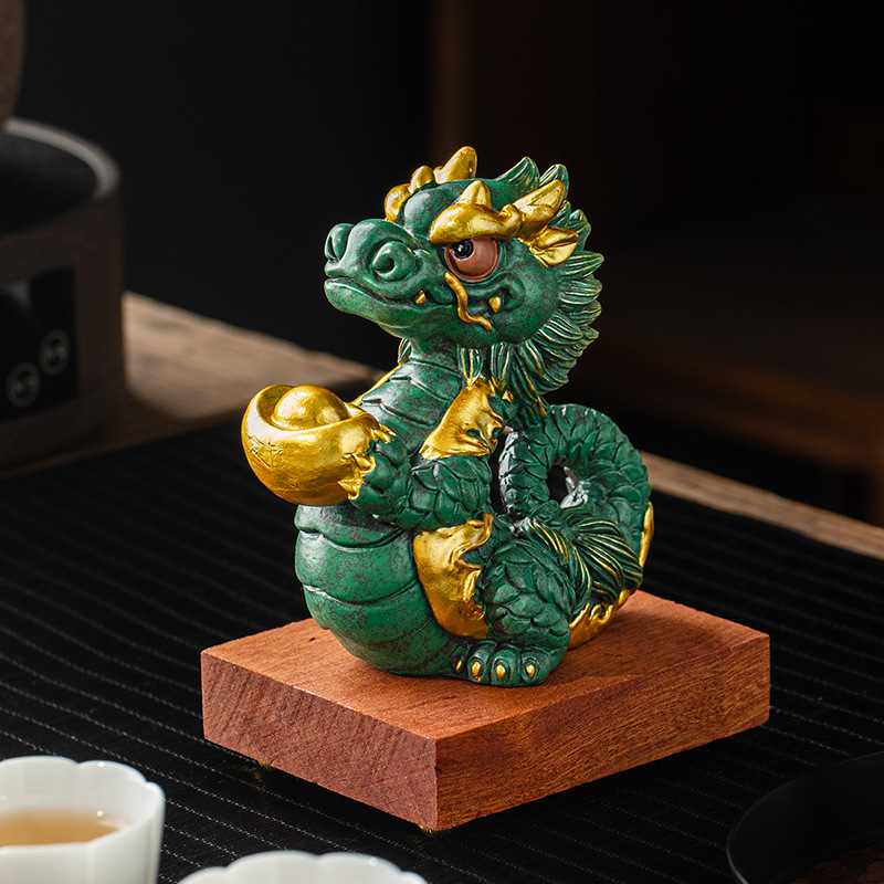 Đồ trang trí thú cưng trà năm rồng hoàng đạo cát xanh