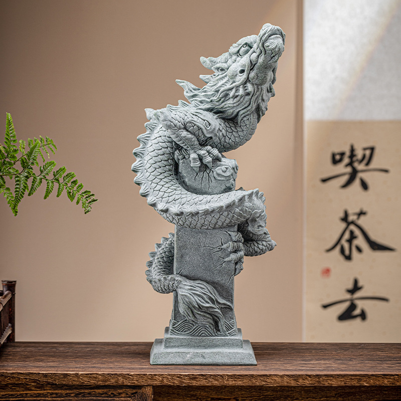 Rồng bay sa thạch xanh trên bầu trời đồ trang trí thú cưng trà sáng tạo cửa ra vào nhà phố đồ trang trí cảnh quan bể cá cảnh