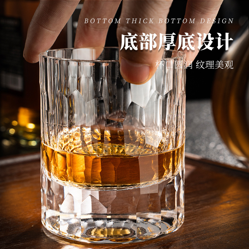 Edo Kiriko pha lê cốc K9 không chì tổ ong cốc quà tặng cao cấp nước ngoài cốc rượu vang có thể tiếp cận sang trọng cao cấp cốc rượu whisky