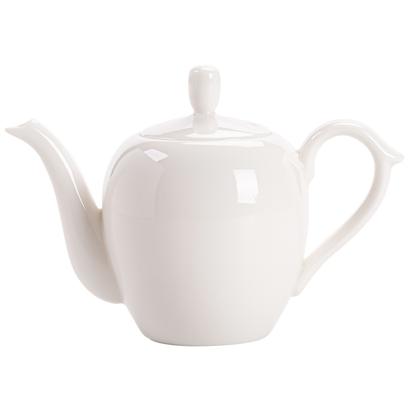 Ấm trà sứ trắng Dehua ấm trà sứ ngọc bích mỡ cừu ấm Vai Đẹp ấm trà nhỏ lọc lỗ bóng ấm trà Bộ trà Kung Fu