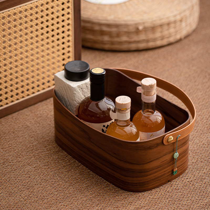 Hộp đựng đồ đựng trà giỏ óc chó Bắc Mỹ túi đựng trà túi đựng đồ trang sức mỹ phẩm để bàn hộp đựng quà tặng