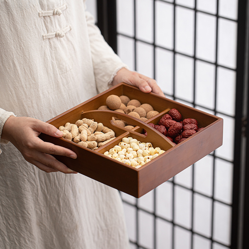Khay đựng trái cây, khay đựng hạt gia dụng, khay đựng trà, trà chiều cầm tay cao cấp, khay đựng trà, khay đựng đồ phòng khách gia dụng