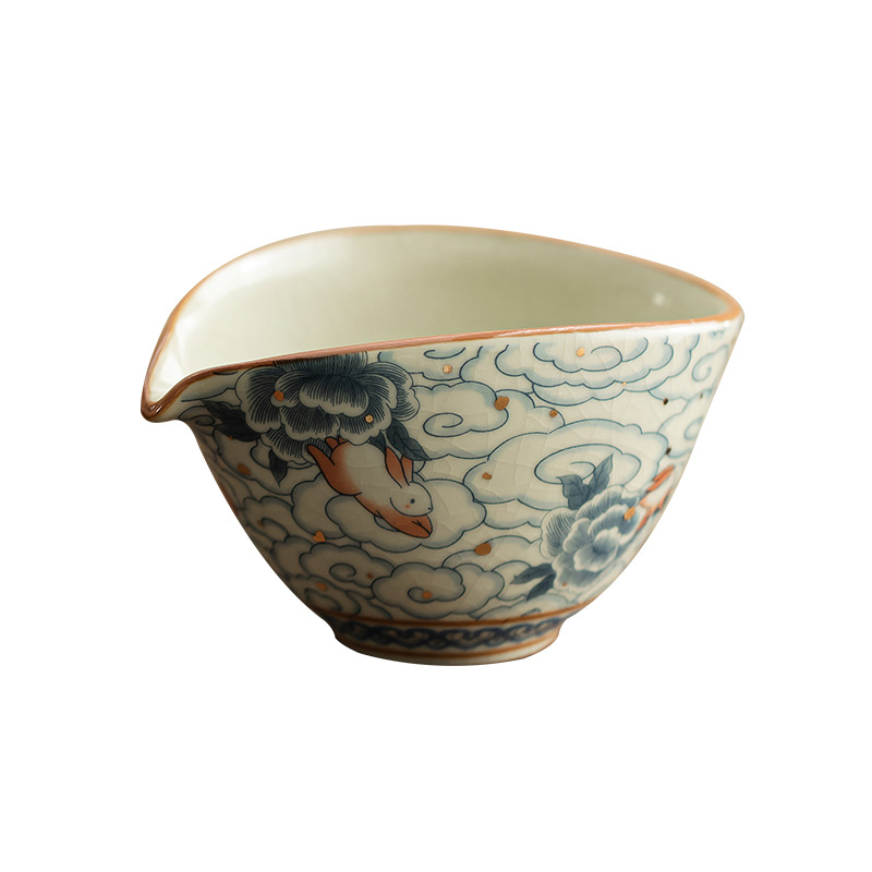 Cốc công cộng Xiangyun Ruitu Fuwan có thể nâng cốc công cộng bằng sứ Ru