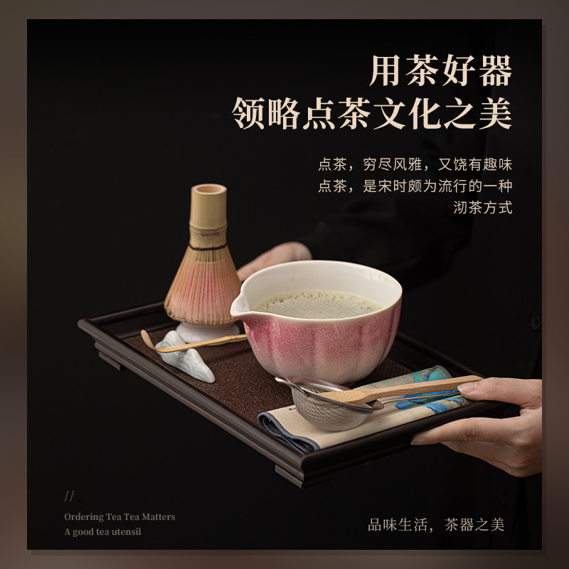 Bộ dụng cụ Matcha cánh hoa Bộ dụng cụ Matcha bằng sứ Bộ lọc bát Matcha bằng gốm Bộ lọc trà Bộ lọc trà Bộ bàn chải pha trà