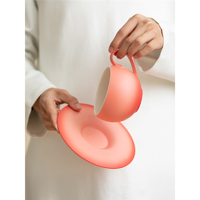 Cốc cà phê Mỹ Bộ cốc gốm sứ tinh tế cao cấp Bộ cốc và đĩa nữ cao cấp sang trọng nhẹ nhàng retro