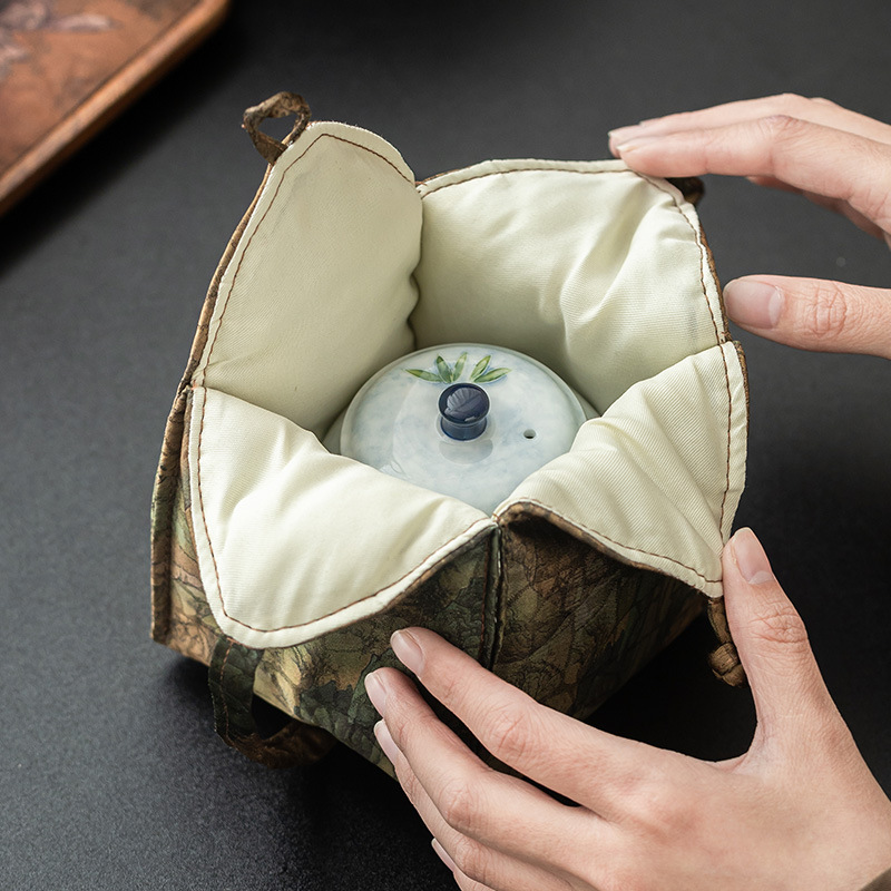 Túi lưu trữ sợi Xiangyun Qianli Jiangshan Kuaike Túi xách ngoài trời Túi đựng trà Trung Quốc Túi du lịch Túi xách tay