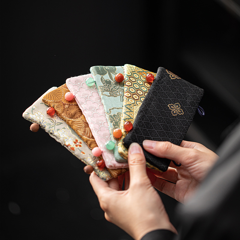 Ấm bạc nhiều màu tay cầm túi vải chống bỏng ấm ấm trà kiểu Nhật ấm trà bọc ấm trà đệm cách nhiệt tay cầm ấm tay cầm găng tay vải gấm