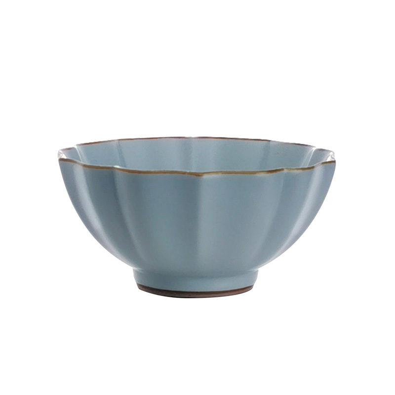 Tách trà gốm sứ Ru Kiln Master màu xanh Tianqing cổ điển, họa tiết nứt, dùng pha trà, trà Kung Fu, tách đơn.