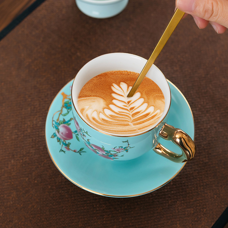 Cốc cà phê giá trị cao Bộ gốm sứ tinh tế cao cấp cốc latte lahua dành riêng cho nữ Quà tặng đẹp