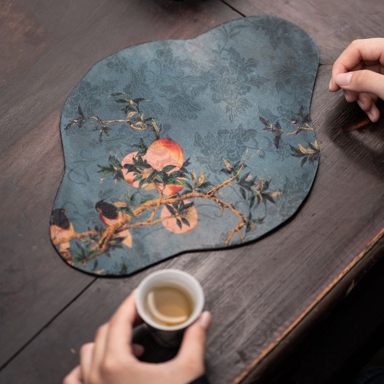 Bán buôn sợi Xiangyun phong cách Trung Quốc Retro ghế trà vải nghệ thuật đệm ấm trà bàn trà Zen bàn trà đệm trà Bộ trà phụ kiện trà đạo