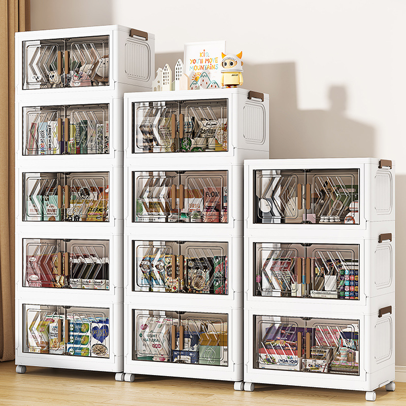 40-80 Cài đặt miễn phí rộng gấp dễ dàng Tủ lưu trữ đồ chơi đồ ăn nhẹ Tủ lưu trữ sắp xếp nhiều lớp Hộp lưu trữ bằng nhựa