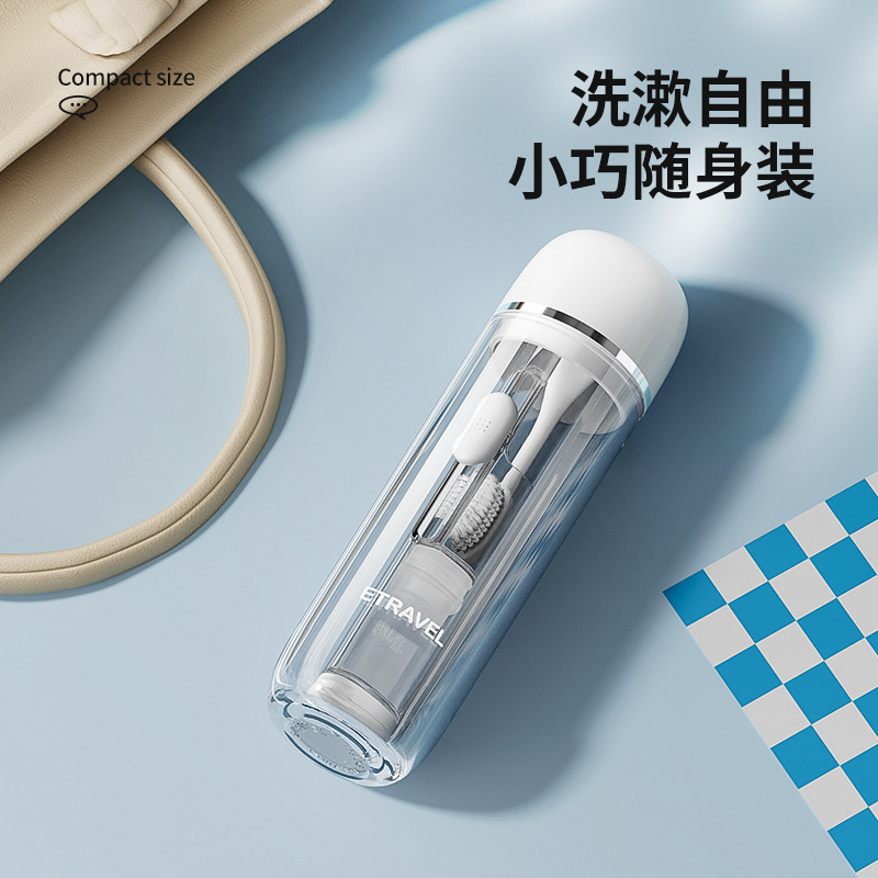 Cốc du lịch mini sành điệu Bộ đồ vệ sinh bàn chải đánh răng cầm tay Hộp đựng đồ vệ sinh cá nhân cho du lịch Cốc nước súc miệng đa chức năng