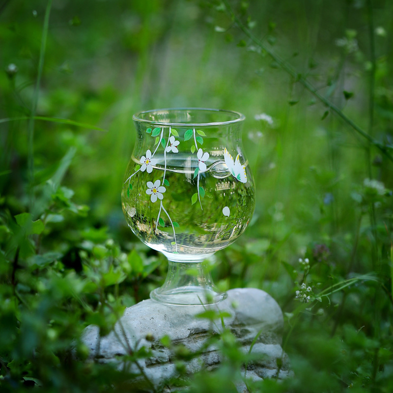 Lễ hội hoa Cốc nếm trà xanh thủy tinh chịu nhiệt Borosilicate cao, Bộ trà Kung Fu tươi nhỏ Cốc trà Master Cup.