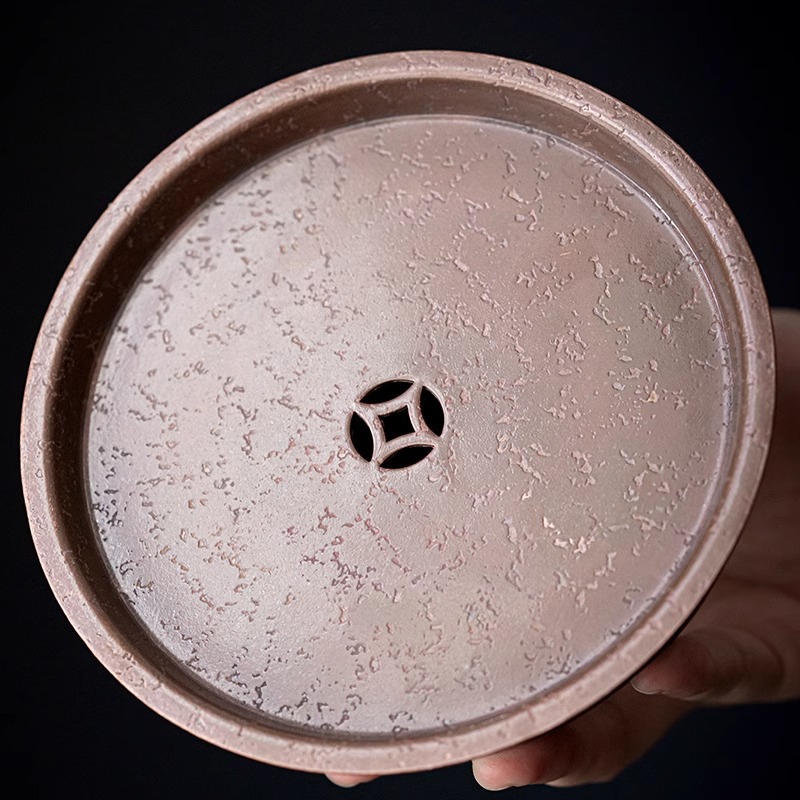 Khay tạo bọt khô đồng Kiến Thủy thủ công kiểu Nhật Bản lót chậu đựng nước rửa chén đựng nước Phụ Kiện Bộ trà Kung Fu gia dụng