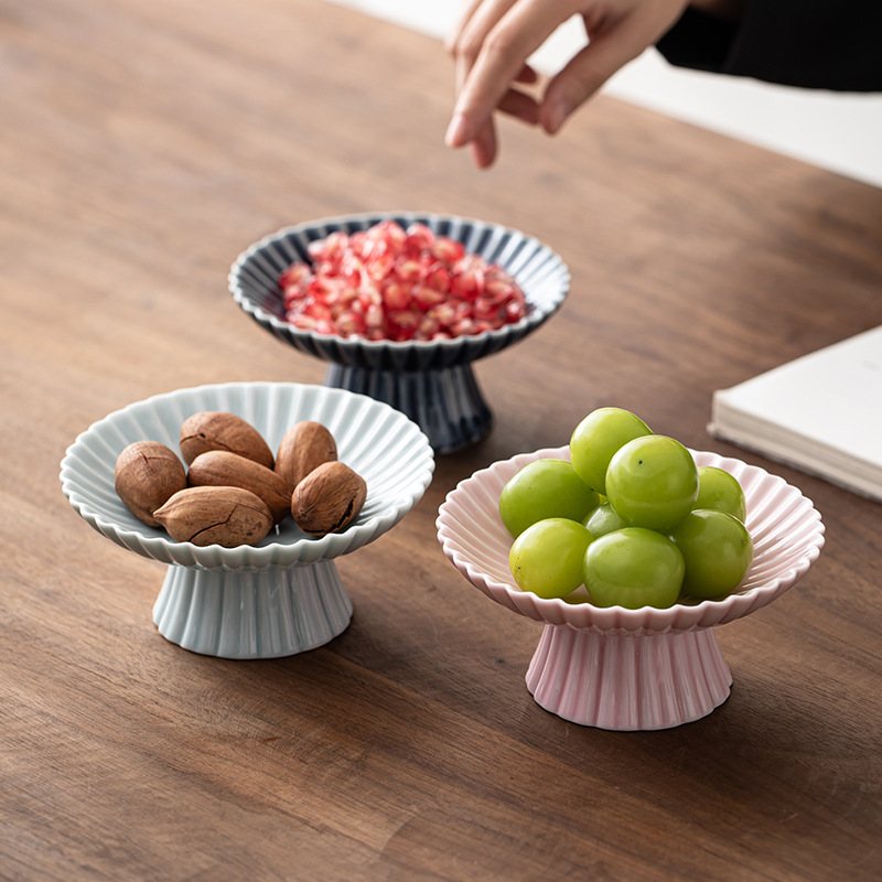 Khay đựng trà đá, khay đựng trà trái cây, khay đựng trà thơm mùa thu, khay đựng thức ăn bằng gốm Sứ phòng khách kiểu Nhật, khay đựng bánh tráng miệng