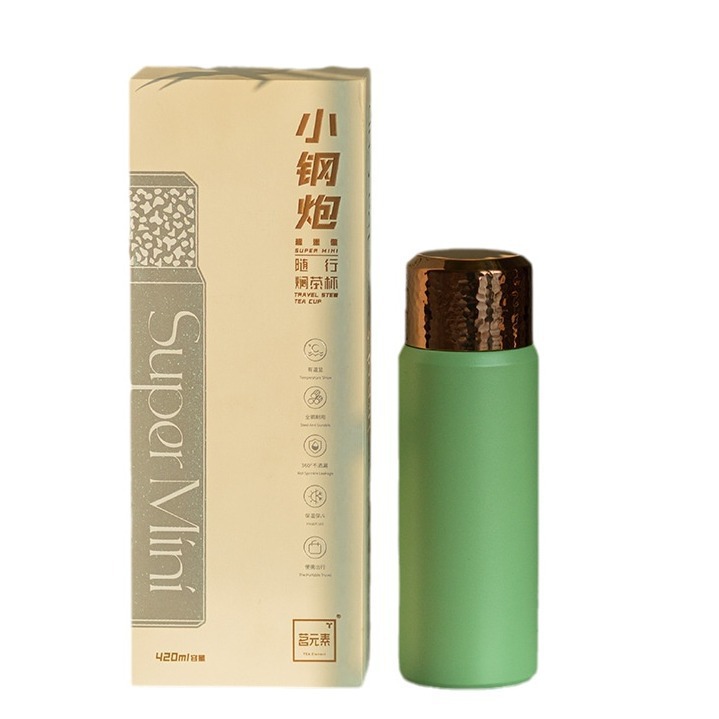 Cốc cách nhiệt tách trà inox 316 pháo thép nhỏ cốc trà siêu mini kèm theo cốc nước ô tô cầm tay