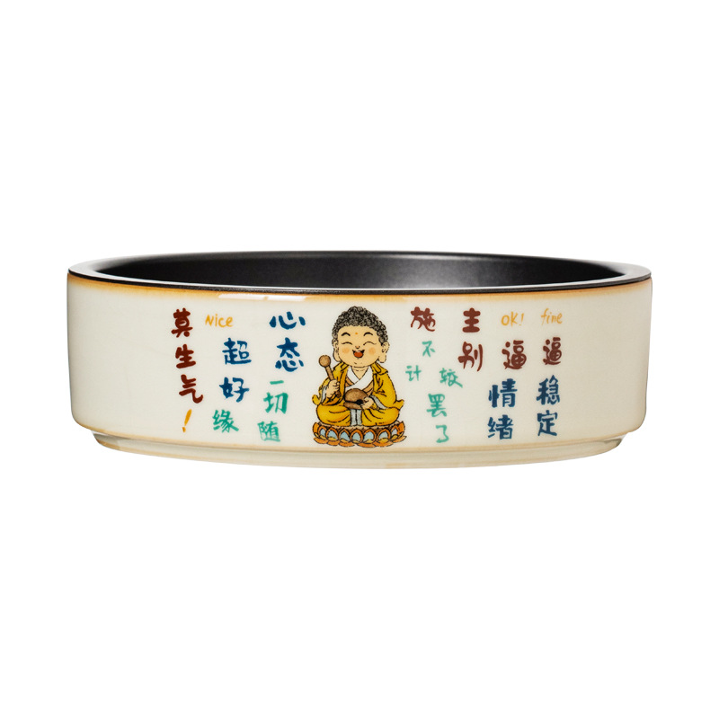 Cốc cầm cốc của Đức Phật Ru Kiln, cốc trà kiểu trữ nước cao cấp gia dụng, giá đỡ ấm hình tròn trữ nước dung tích lớn