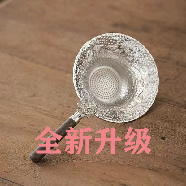 Bộ trà cao cấp Jingdezhen Bộ trà Kung Fu bạc mạ bạc 999 khai trương tân gia gửi bạn bè dẫn dắt khách hàng