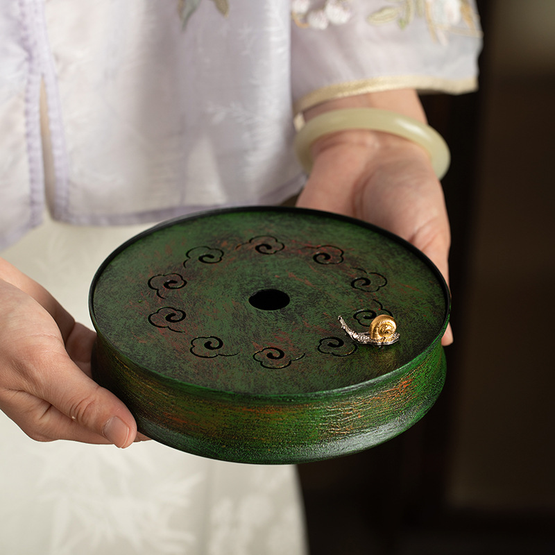 Khay đựng nước cho ấm trà, khay đựng nước bằng đồ sơn mài truyền thống, bộ ấm trà kung fu kiểu Nhật gia dụng, ấm trà ốc sên.