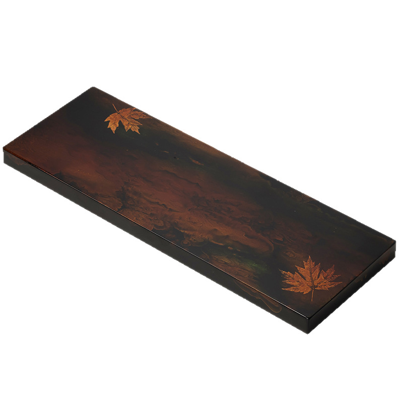 Đồ sơn mài tự nhiên phong cách Trung Hoa lớn sơn mài khay trà bộ trà khay bàn trà nhà phòng khách phòng trà khay trang trí