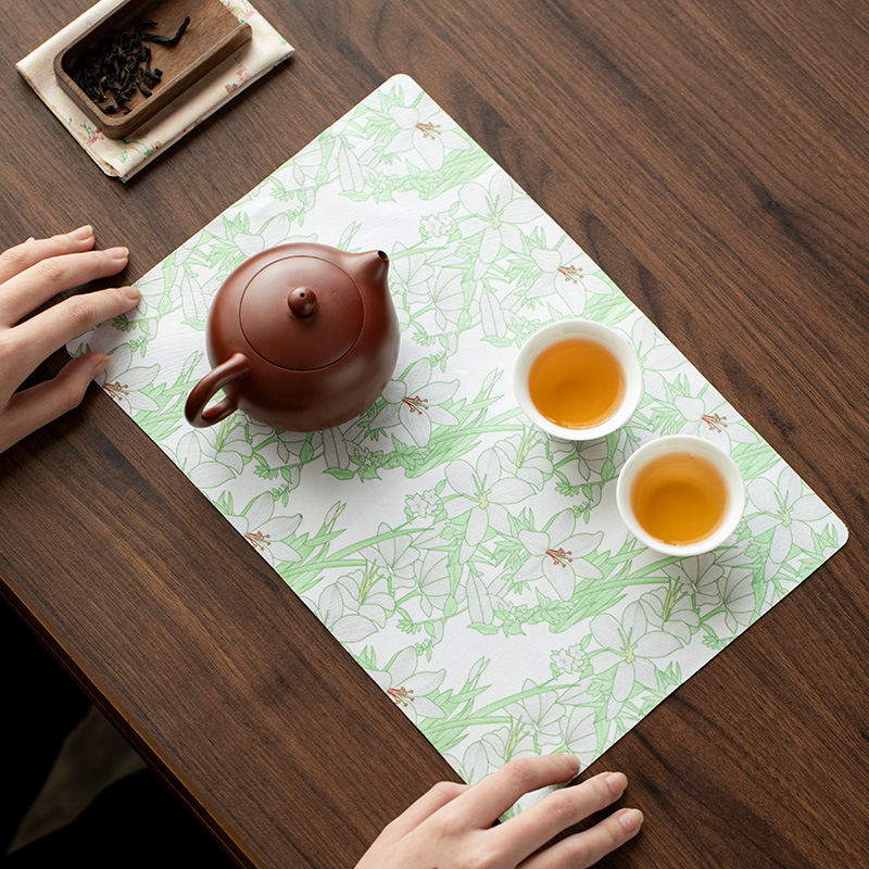 Bán buôn khăn trà thấm nước Zen bàn trà kiểu Trung Quốc khăn chuyên dụng khăn lau khăn nâng ấm phong cách Trung Quốc đệm trà đạo chống thấm