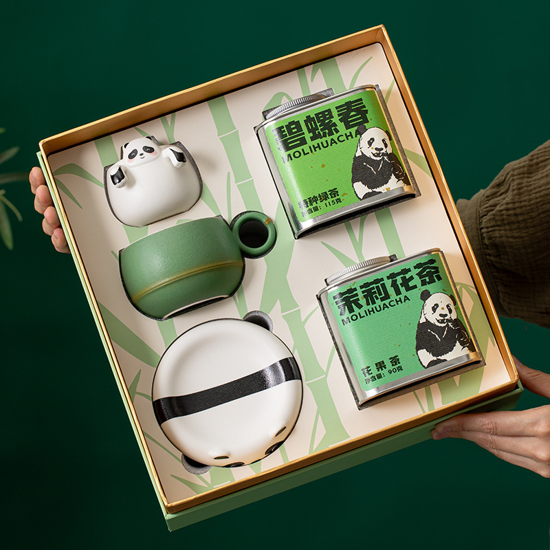 Tích hợp thứ hai của Chengdu Panda Văn hóa và Sáng tạo Cốc kỷ niệm Cà phê Trà Tách nước Trà Quà tặng cho Bạn bè Sẵn sàng trong kho