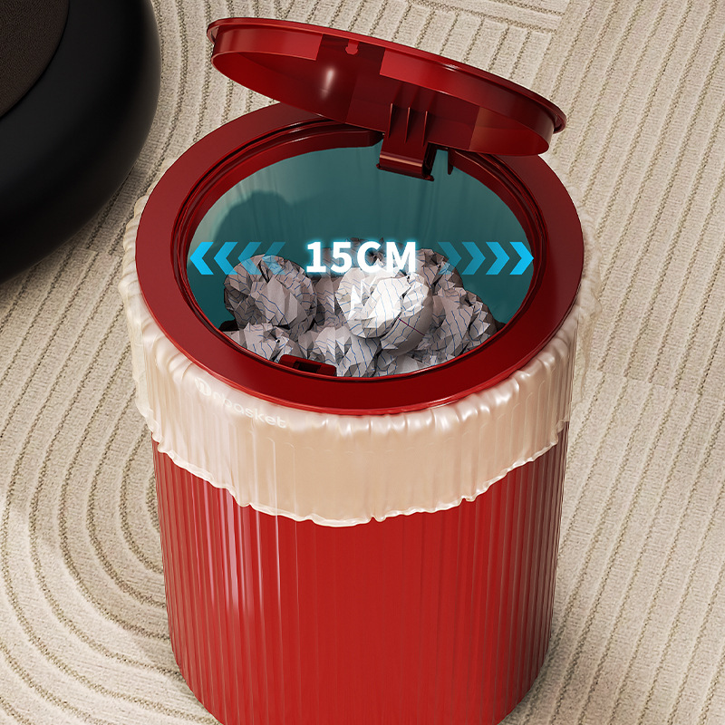 Thùng rác gia dụng kiểu mới nhà bếp giá trị cao phòng khách phòng ngủ nhà vệ sinh lớn phong cách retro sáng tạo giỏ đựng dung tích lớn