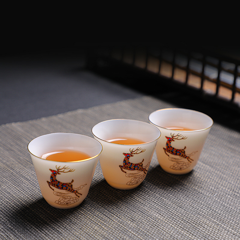 Du lịch di động một con nai có bạn, cốc khách nhanh, một ấm Ba cốc, Bộ ấm trà Kung Fu, ấm pha trà đơn giản