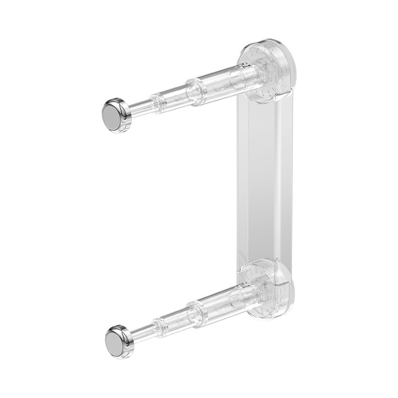 Giá treo cốc hút, giá đựng đồ, giá hoàn thiện hai lớp không đục lỗ ban công, giá phơi có thể thu vào đa chức năng, dụng cụ lưu trữ