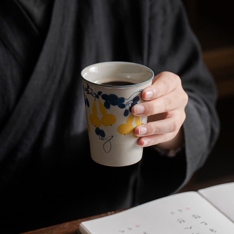 Cốc trà vẽ tay cốc cốc cốc cốc cốc cốc cốc cốc cốc sứ công phu gia dụng sáng tạo cốc nước dung tích lớn