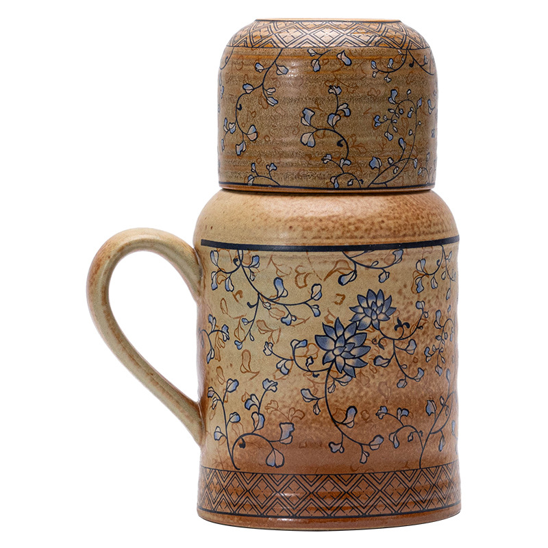 Ấm trà hầm Đôn Hoàng ấm trà gốm sứ dung tích lớn ấm đơn dụng cụ pha trà kung fu cổ điển văn phòng gia dụng ấm cách nhiệt pha trà