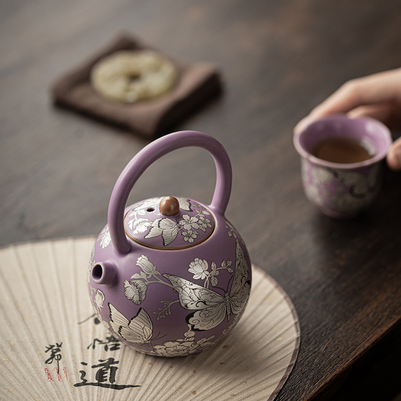 Ấm trà gia dụng dung tích lớn ấm trà gia dụng công suất lớn ấm trà Kung Fu có thể mở một tấm