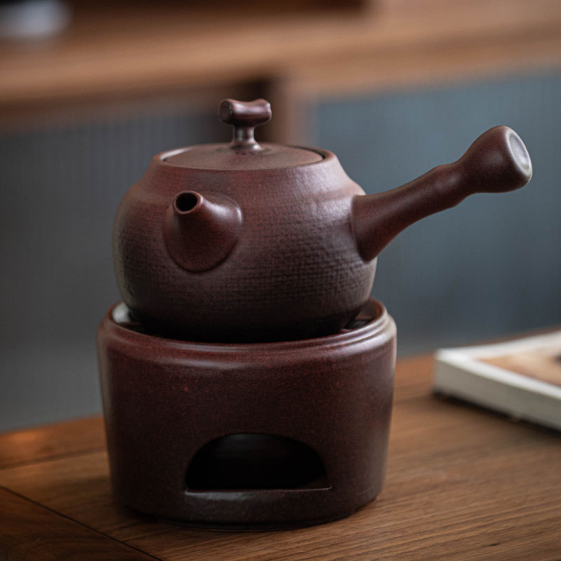 Ấm trà Kung Fu bằng gốm thô gia dụng ấm đơn bếp nấu trà bếp than ấm pha trà ấm pha trà cầm tay