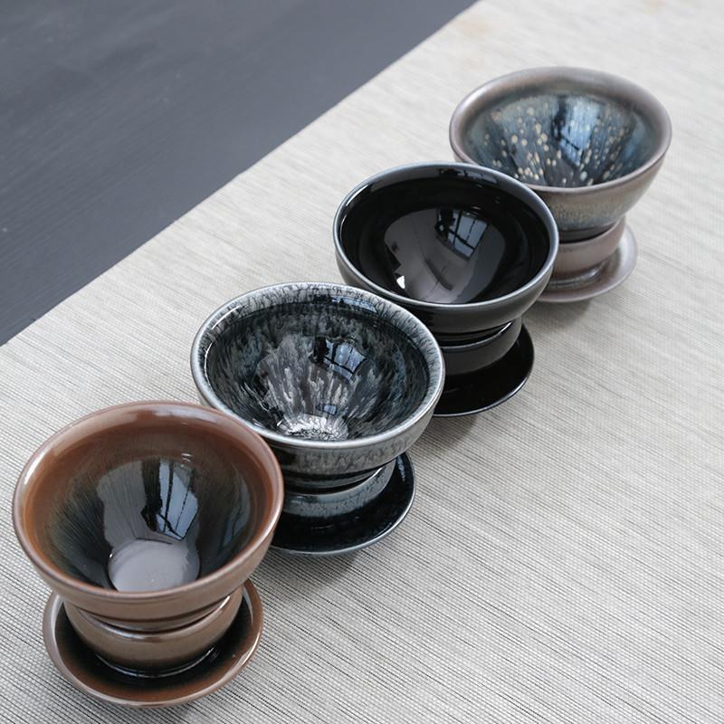 Cốc trà Jianzhan cốc chủ nhân Cốc Gốm sứ thủ công cốc lớn dụng cụ trà Kung Fu cốc trà Thiên mục cốc đơn cốc Thỏ