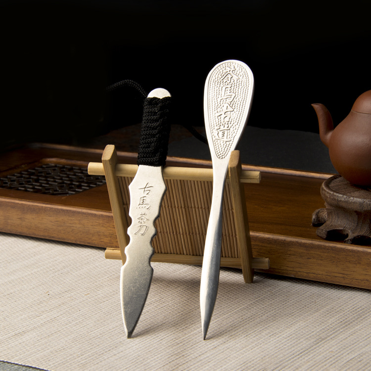 Dao trà Pu'er, nón trà, Kim Trà, dao Bánh trà inox, Trà đen, Bộ trà Kung Fu, phụ kiện sáu quý ông, con đường ngựa trà cổ