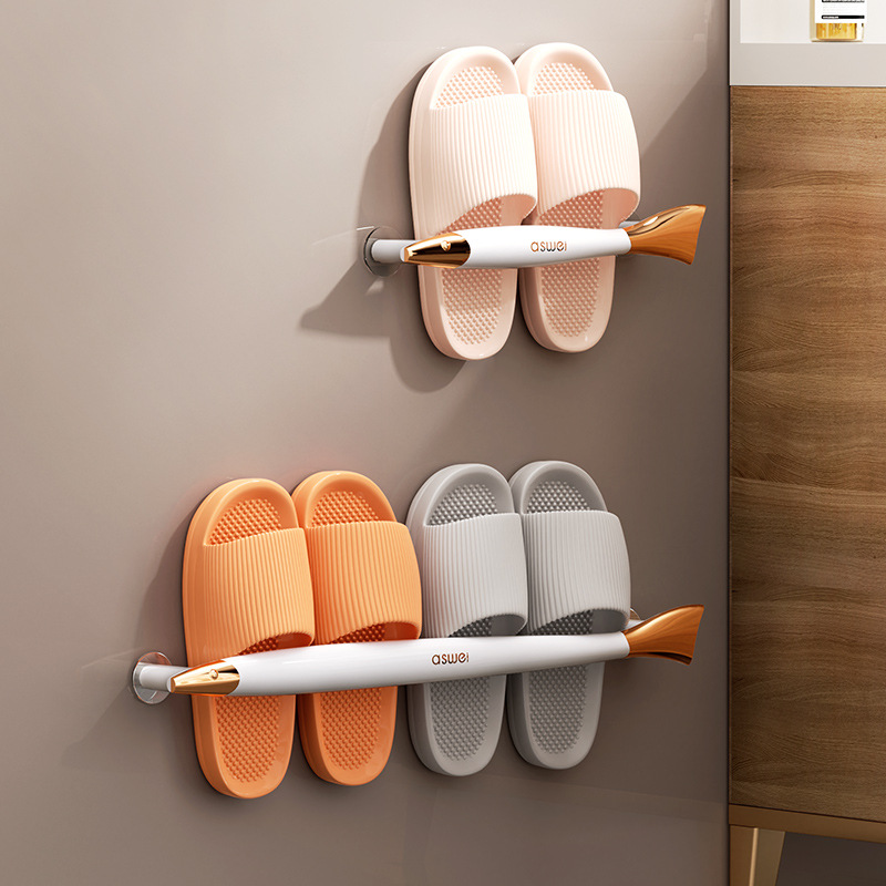 Giá Treo Giày nhà tắm không đục lỗ treo tường nhà vệ sinh gia dụng giá đựng đồ dùng thần thánh dép đi vệ sinh giá treo thoát nước