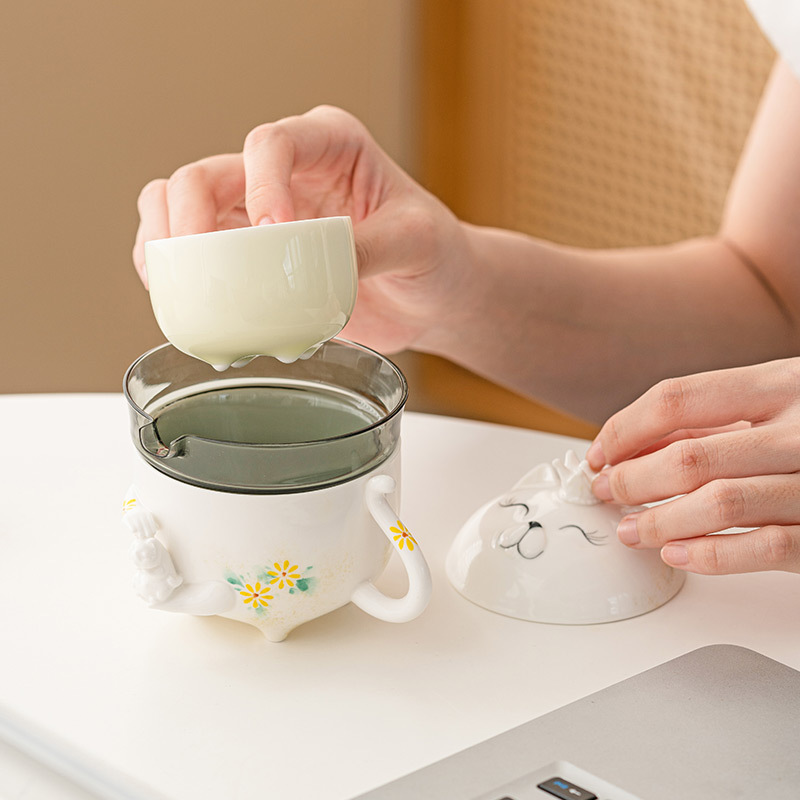 [Giảm giá thông quan đặc biệt] Bộ trà du lịch di động, thiết bị pha trà di động bằng gốm cắm trại ngoài trời, cốc khách nhanh bằng gốm