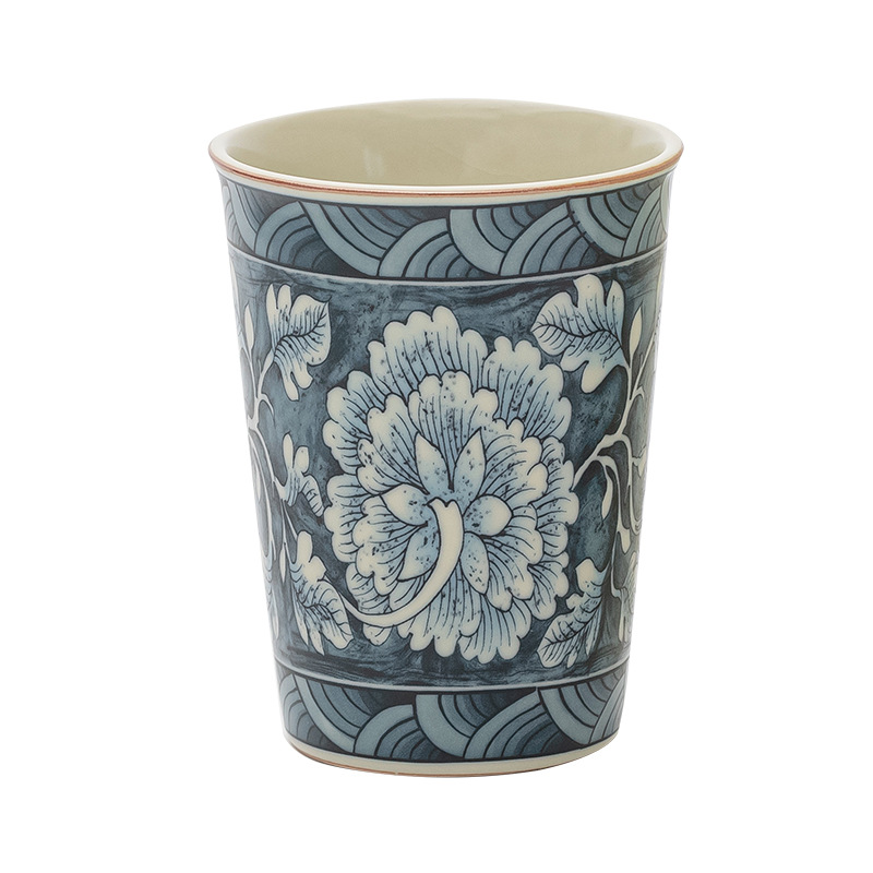 Cốc Coca hoa Ru lò cốc trà gốm thủ công cốc nước cốc nước mở miếng có thể nâng cao Bộ trà Kung Fu hộp quà