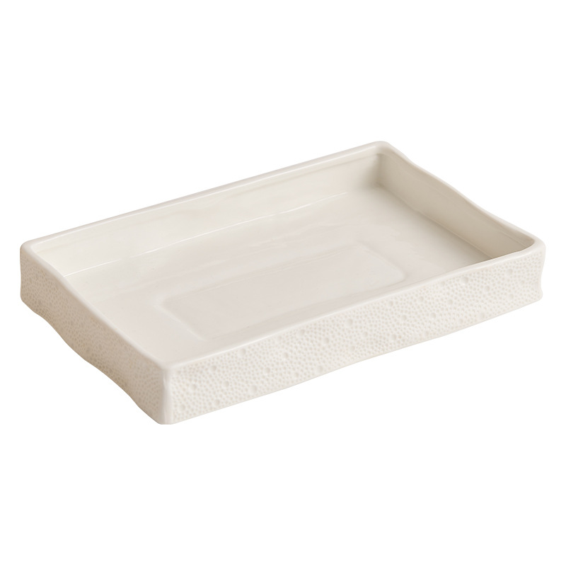 Đĩa gốm mưa sao băng Đĩa món ăn gia dụng bát cảm giác cao cấp Bộ đồ ăn khách sạn Đĩa vuông Đĩa đồ ăn nhẹ Đĩa đồ ăn nhẹ Đĩa đồ ăn nhẹ