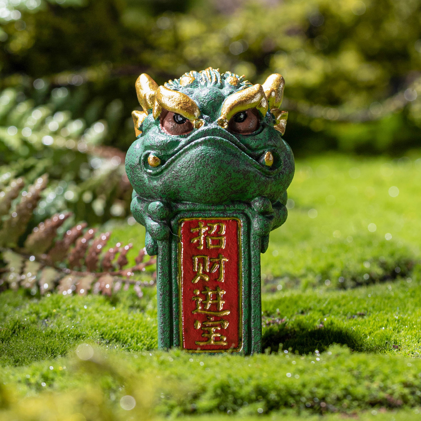 Trang trí phòng khách để bàn bằng đá sa thạch xanh phong cách Trung Quốc thủy triều trang trí phong cảnh bể cá