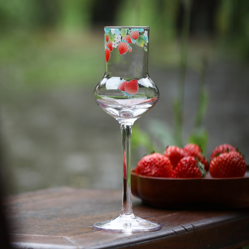 Cốc pha trà lạnh phong cách Trung Quốc mới cốc thủy tinh phòng trà nếm ly rượu cốc chân cao cốc hương thơm cốc nước trà lạnh sáng tạo cốc nước