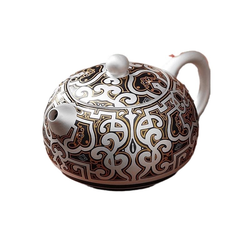 Ấm Phong Minh thời Chiến Quốc cao cấp Ấm pha trà mạ bạc handmade Ấm trà Xi Shi Ấm trà mạ bạc Bộ trà Kung Fu gốm sứ