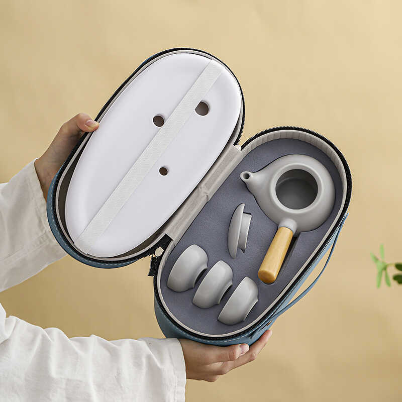 Bộ trà di động du lịch ngoài trời bộ nhỏ bộ trà khách sạn đơn giản hiện đại cùng kiểu dáng bộ logo